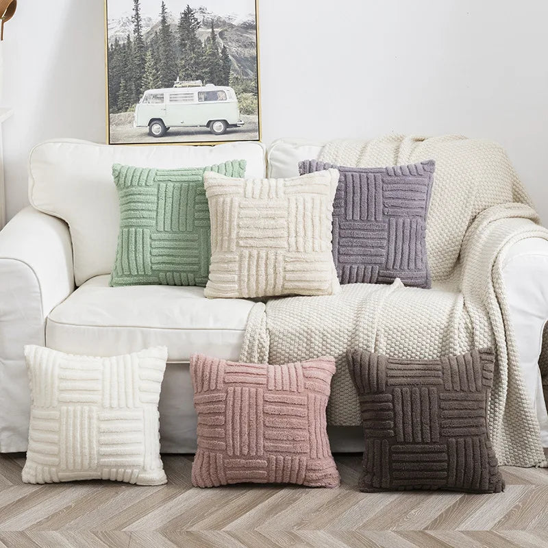 Plush Boho Faux Fur Throw Pillow™