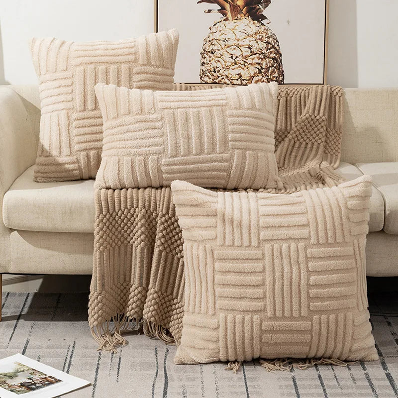 Plush Boho Faux Fur Throw Pillow™