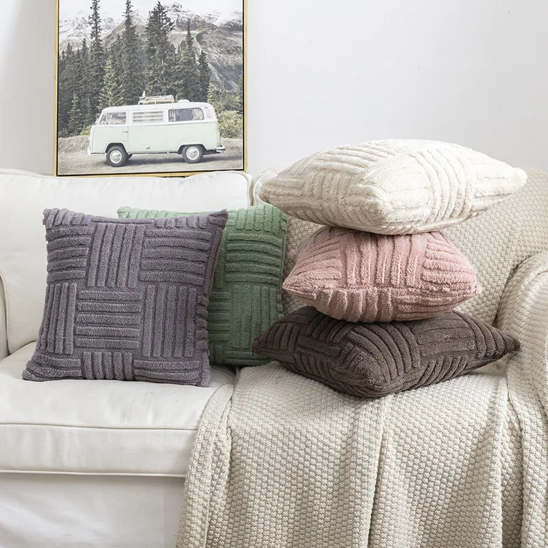 Plush Boho Faux Fur Throw Pillow™