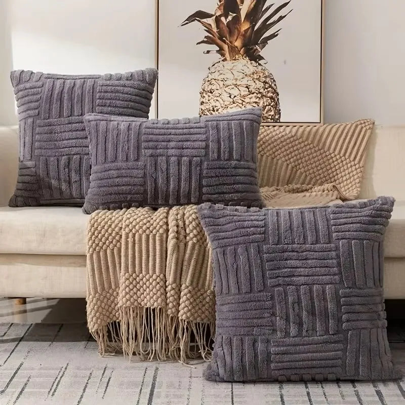 Plush Boho Faux Fur Throw Pillow™