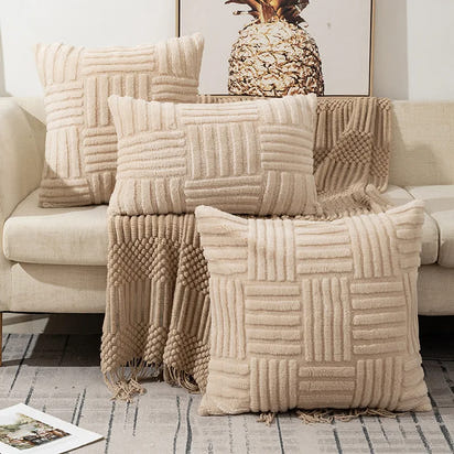 Plush Boho Faux Fur Throw Pillow™