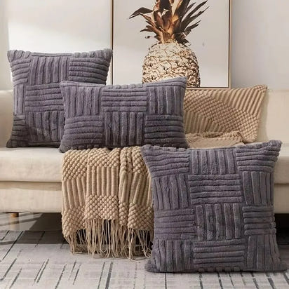 Plush Boho Faux Fur Throw Pillow™